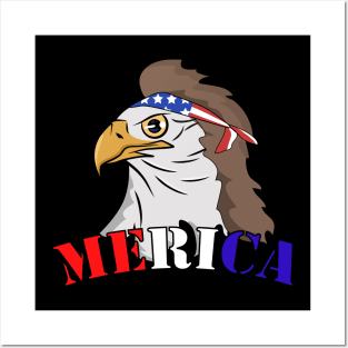 Eagle Mullet Merica - american flag Posters and Art